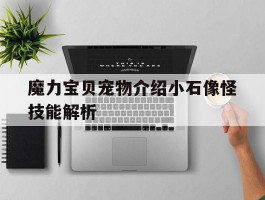 关于魔力宝贝宠物介绍小石像怪技能解析的信息