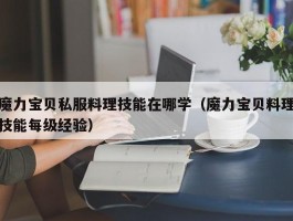 魔力宝物私服料理技能在哪学（魔力宝物料理技能每级经历）